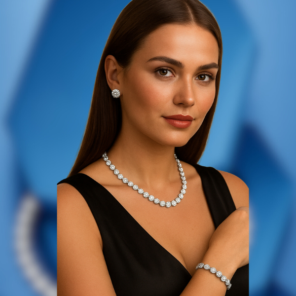 Colar de Natal Reveillon Swarov Pulseira e Brincos Angel Swarov Cravejado Zircônia Joia Femininas Pedras Pequenas Envio em Oferta na Shopee