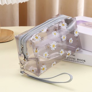 Estojo Necessaire Bolsa de Maquiagem Transparente com Alça Para Viagem ou Dia a Dia