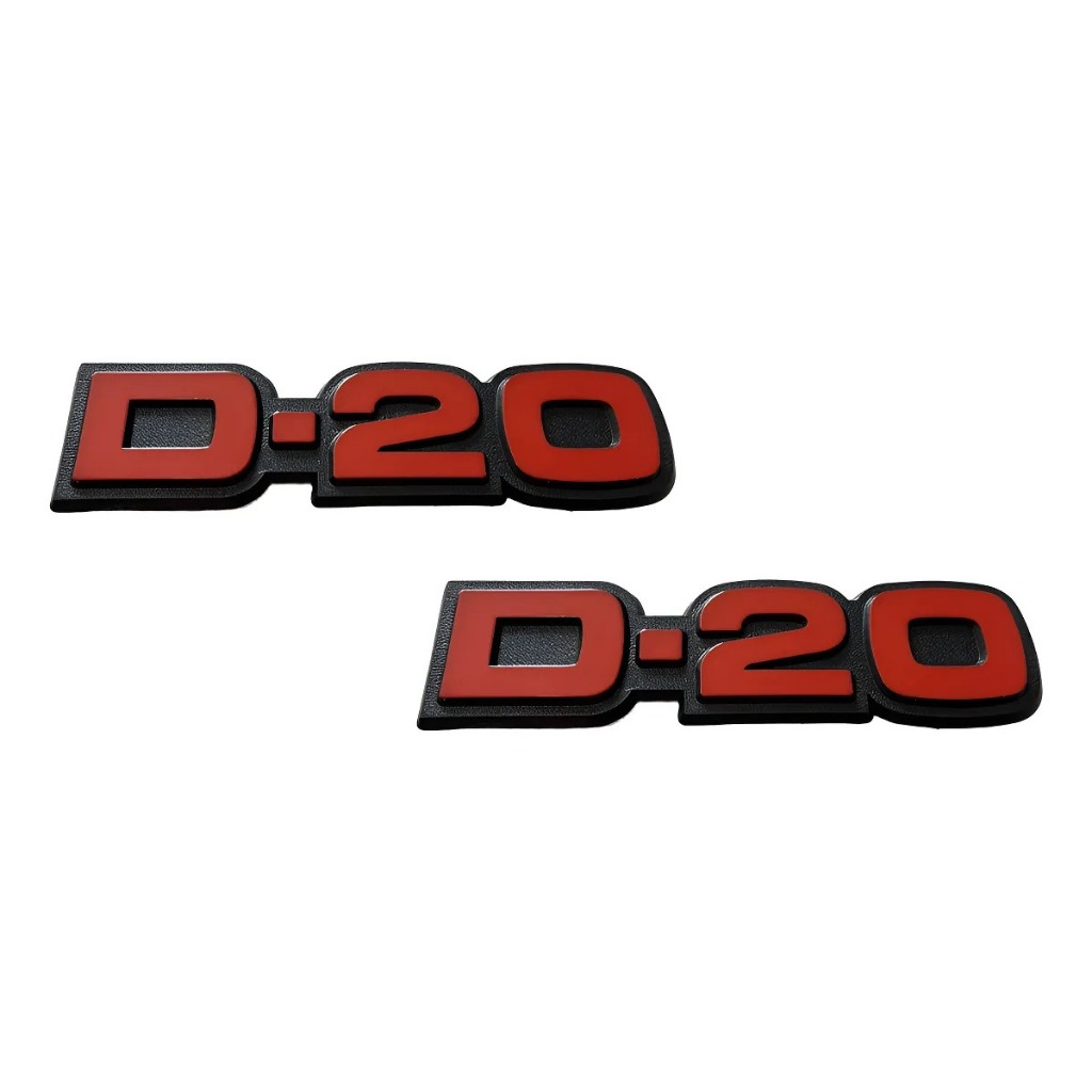 Par Emblema D20 Do Paralama Vermelho Padrão Original - Vermelho