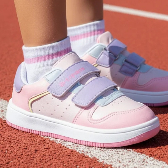 Tênis Infantil Ortopasso Menina Feminino Force One Confortável Macio Colorido Sola Reta Leve Macio em Oferta na Shopee