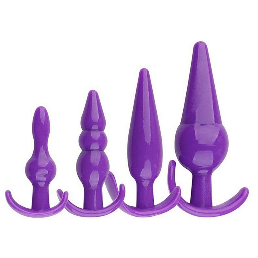 SEX SHOP Produtos 4 Plug Anal Silicone Macio Pompoarismo Estimulante Anal Prazer Feminino SEXY SHOP em Oferta na Shopee