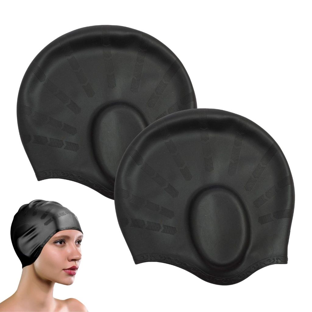 Kit 2 Touca De Natação Hidroginástica Silicone Cobre Ouvido Inteiro Confortável Diversas Cores em Oferta na Shopee