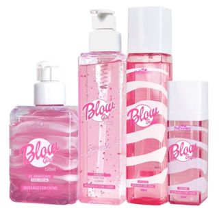 Kit Blow Girl Linha Completa Hot Flowers Creme / Body Splash e Perfume Blow Beijos em Oferta na Shopee
