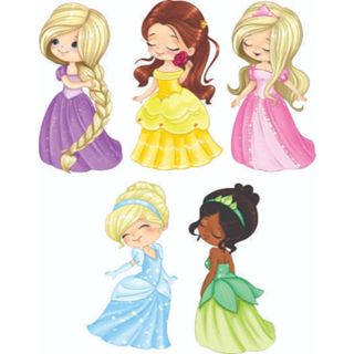 KIT DISPLAY PRINCESAS BABY 5 UNIDADES COM 60 CM em Oferta na Shopee