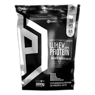 100% Whey Protein 2kg 32g Proteína / Dose - Planet Pharma em Oferta na Shopee