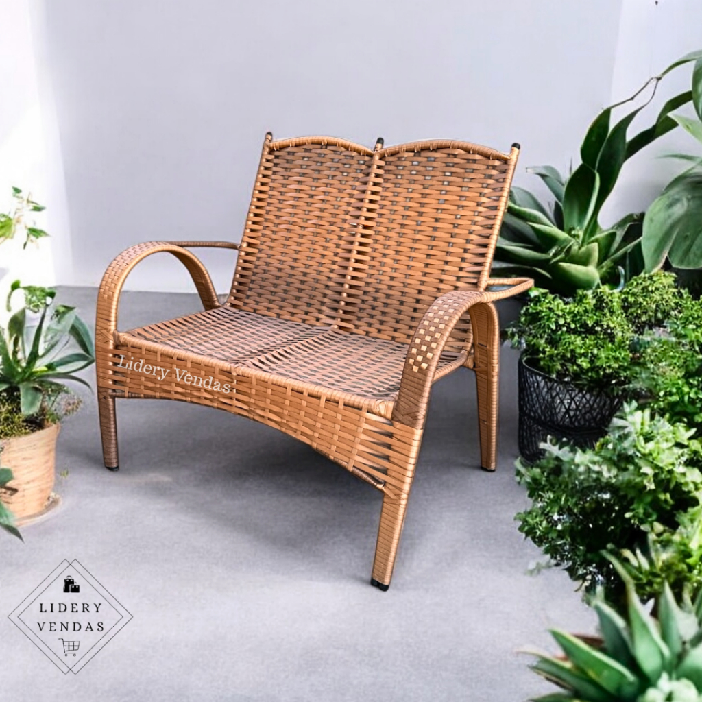 Namoradeira Cadeira Sofá Poltrona Dois Lugares de Fibra Sintetica Para Aréa externa Jardim Varanda Quarto em Oferta na Shopee
