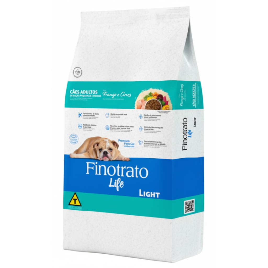 Ração Fino Trato Light Para Cães Raças Pequenas E Médias 15kg