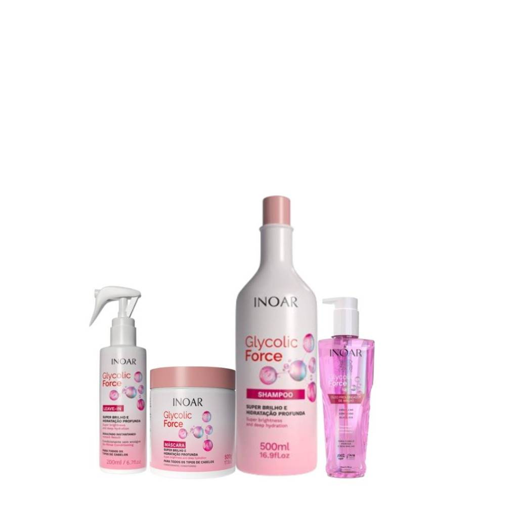 Inoar Glycolic Force Kit Reconstrução 4 Produtos em Oferta na Shopee