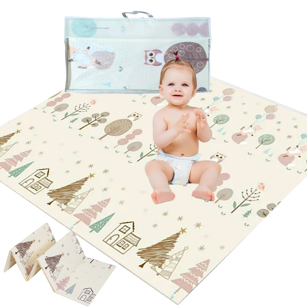 Tapete Infantil Emborrachado Térmico Tatame Antiderrapante Dobrável Dupla Face 6mm 1,80x1,50m em Oferta na Shopee
