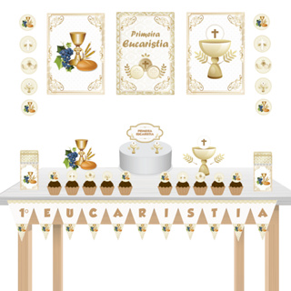 Kit Festa Fácil Kit Só Um Bolinho Primeira Eucaristia em Oferta na Shopee