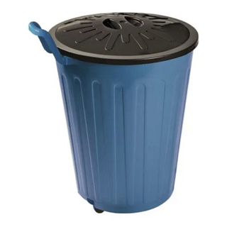 Lixeira 100 Litros De Plástico Redonda Com Tampa E Rodinhas Reforçada Multiuso em Oferta na Shopee