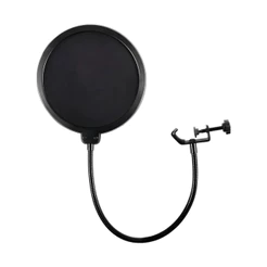 Filtro Pop Filter Anti Puff para Microfone P/Condensador Camada Dupla Universal