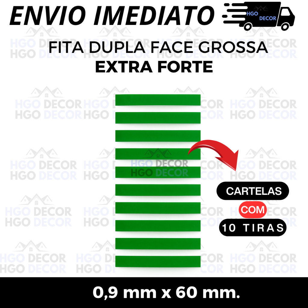 400 Fita Dupla Face Grossa Extra Forte Fracionada Pronta Entrega Para Ripado Cabeceira Placa PVC 3D em Oferta na Shopee