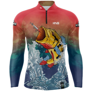 Camiseta King Pesca Camisa Adulto feminina Proteção Solar 50+uv Blusa em Oferta na Shopee