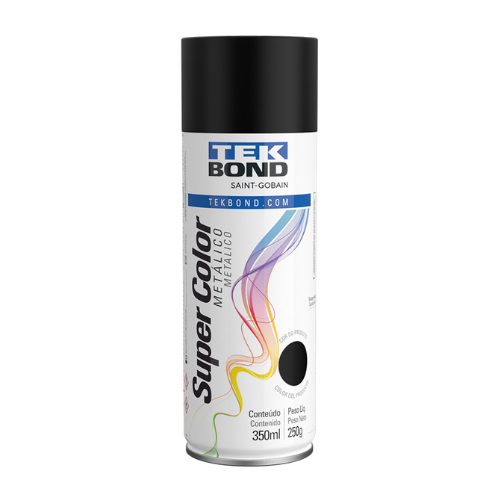 Tinta Spray Preto Fosco Super Color Uso Geral 350ml/250g Tek Bond em Oferta na Shopee