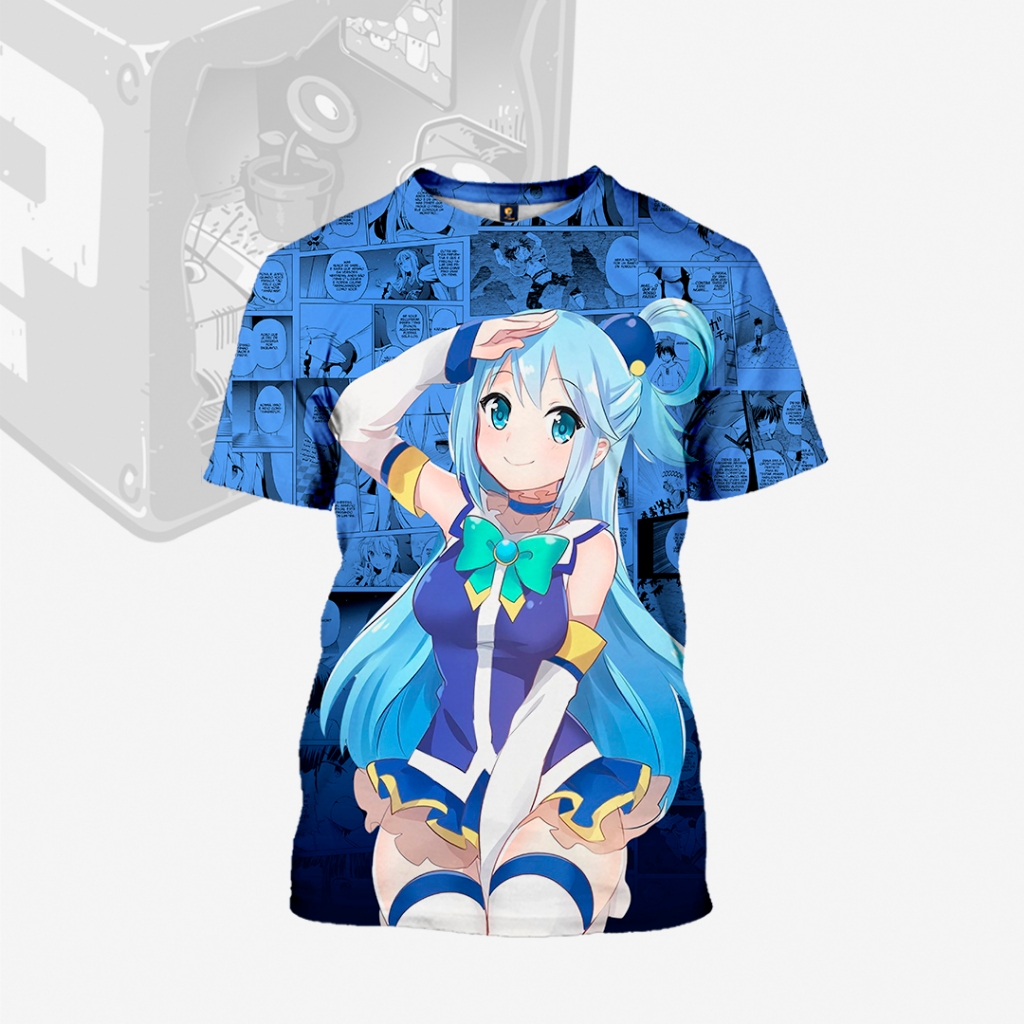 Camisa Camiseta Anime Konosuba Estampada Unisex Adulto Infantil em Oferta na Shopee