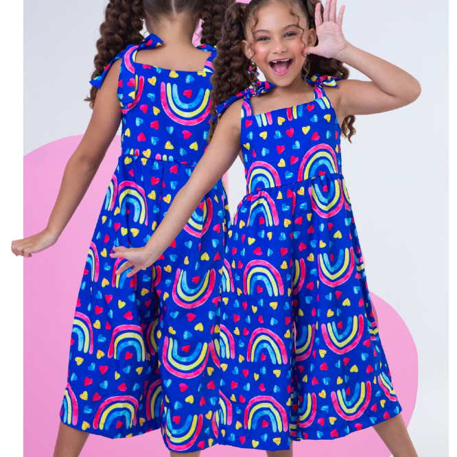 Macacão  Feminino juvenil Sedinha Casual Colorido Casual Lançamento 06 A 12 ANOS