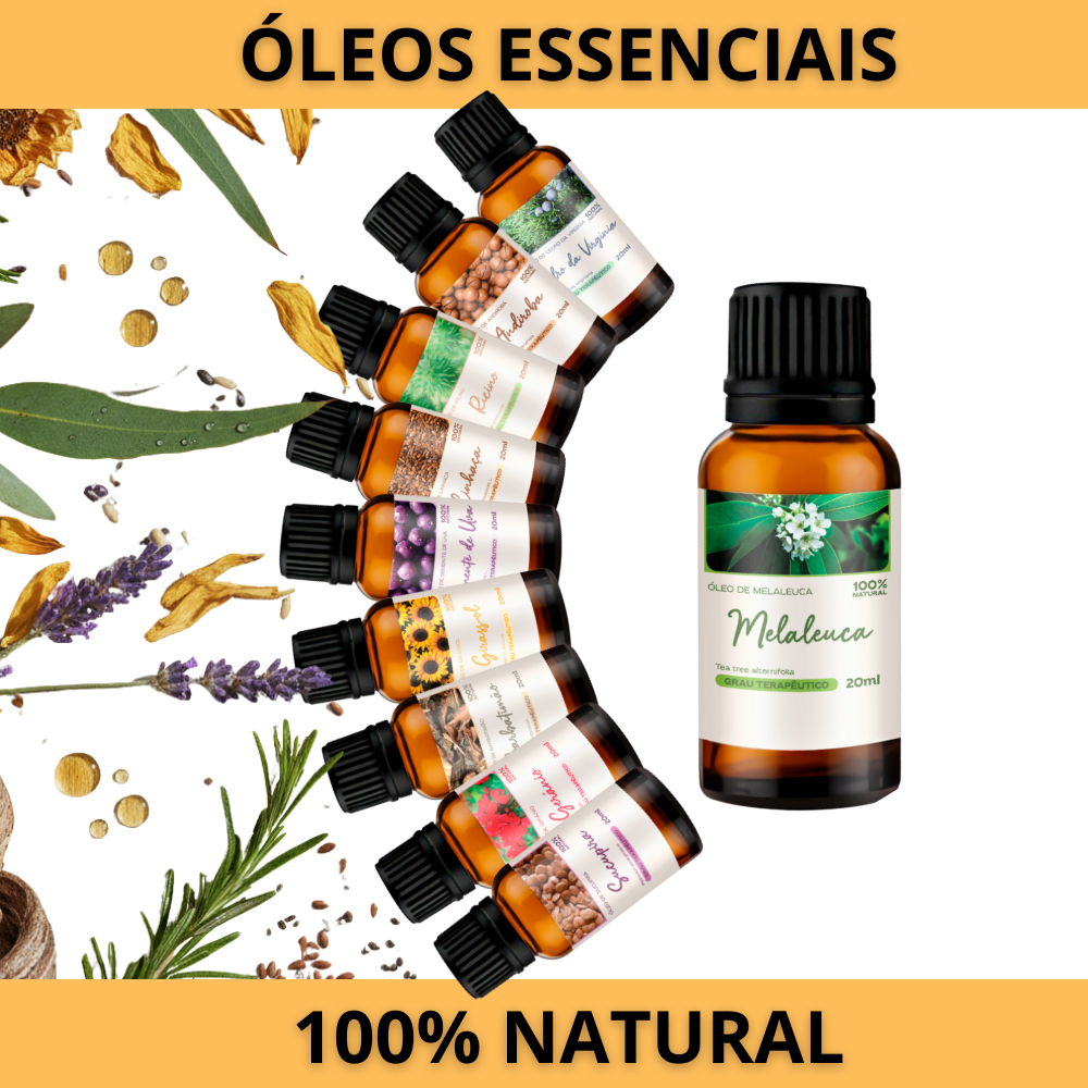 Óleo Essencial Para Aromaterapia 100% Puro e Natural Para Umidificador Aromatizador e Difusor