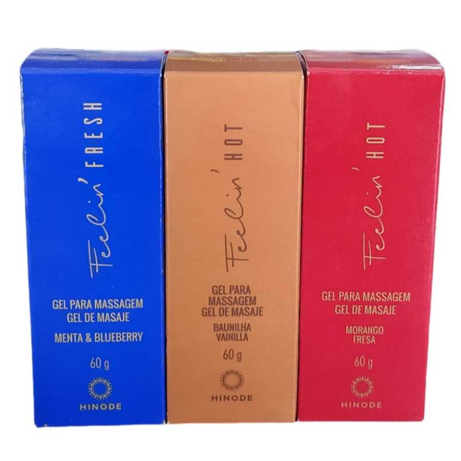 Gel para Massagem Feelin Hinode Original Kit Sortido