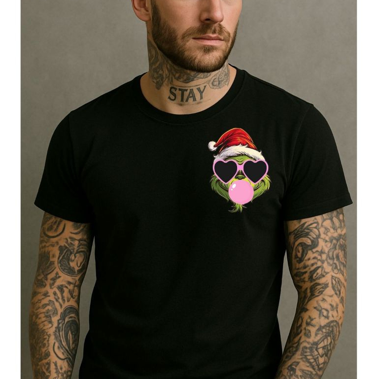 Camiseta estampada engraçada natal papai noel 100% algodão premium alta qualidade feminina masculina