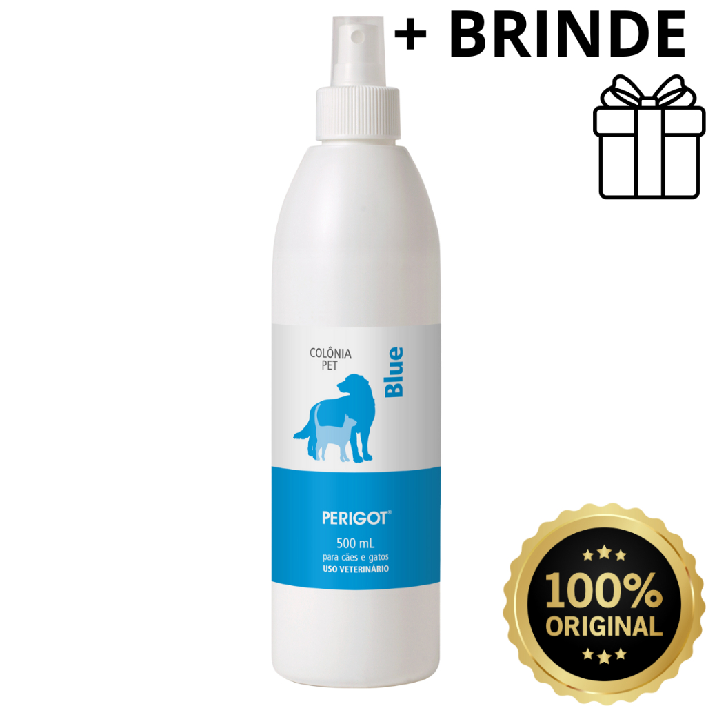 Perfume Colônia Pet Perigot Blue – 500ml - Para Cães e Gatos