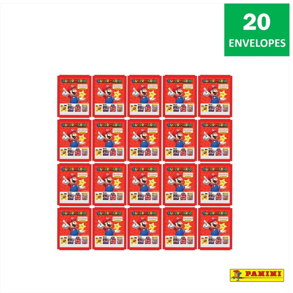 Pacote De Figurinhas Super Mario Para Albúm Panini - Kit Com 20X