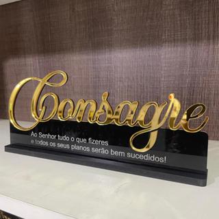 Palavra Consagre Decorativa Em Acrílico Espelhado Decoração Igreja Altar 25x10cm em Oferta na Shopee