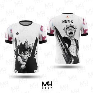 *PERSONALIZE* Camisa Camiseta Anime Asta Black Clover Japão Personalizada Unisex Adulto Infantil em Oferta na Shopee