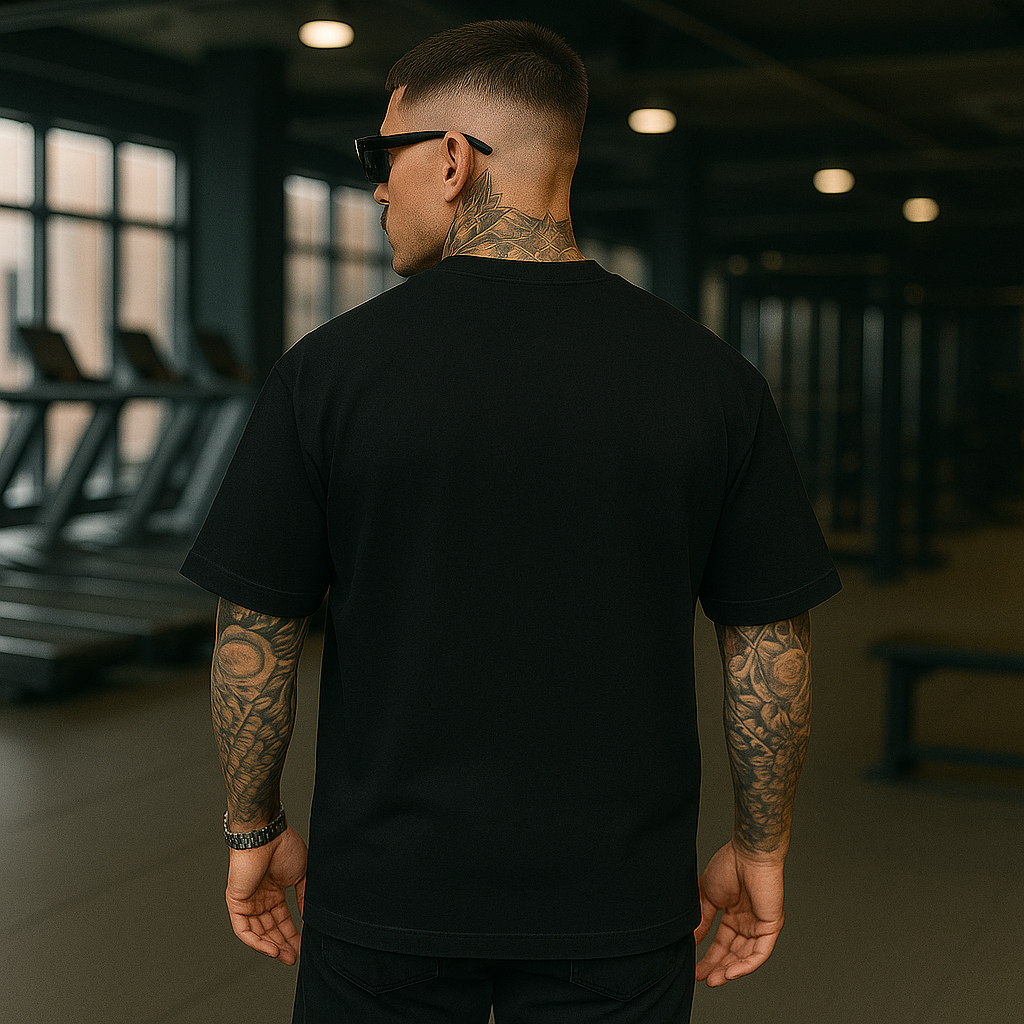 Camiseta Oversized Masculina Lisa Casual Streetwear Confortável Estilo Americano Amigo Secreto Final de Ano
