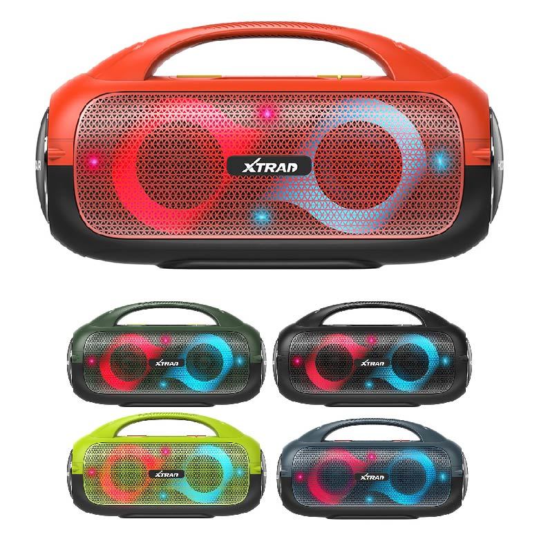 XTRAD Caixa de Som Atomic Multimídia Potente Grande Portátil Subwoofer XDG-323B RMS 80w Bluetooth
