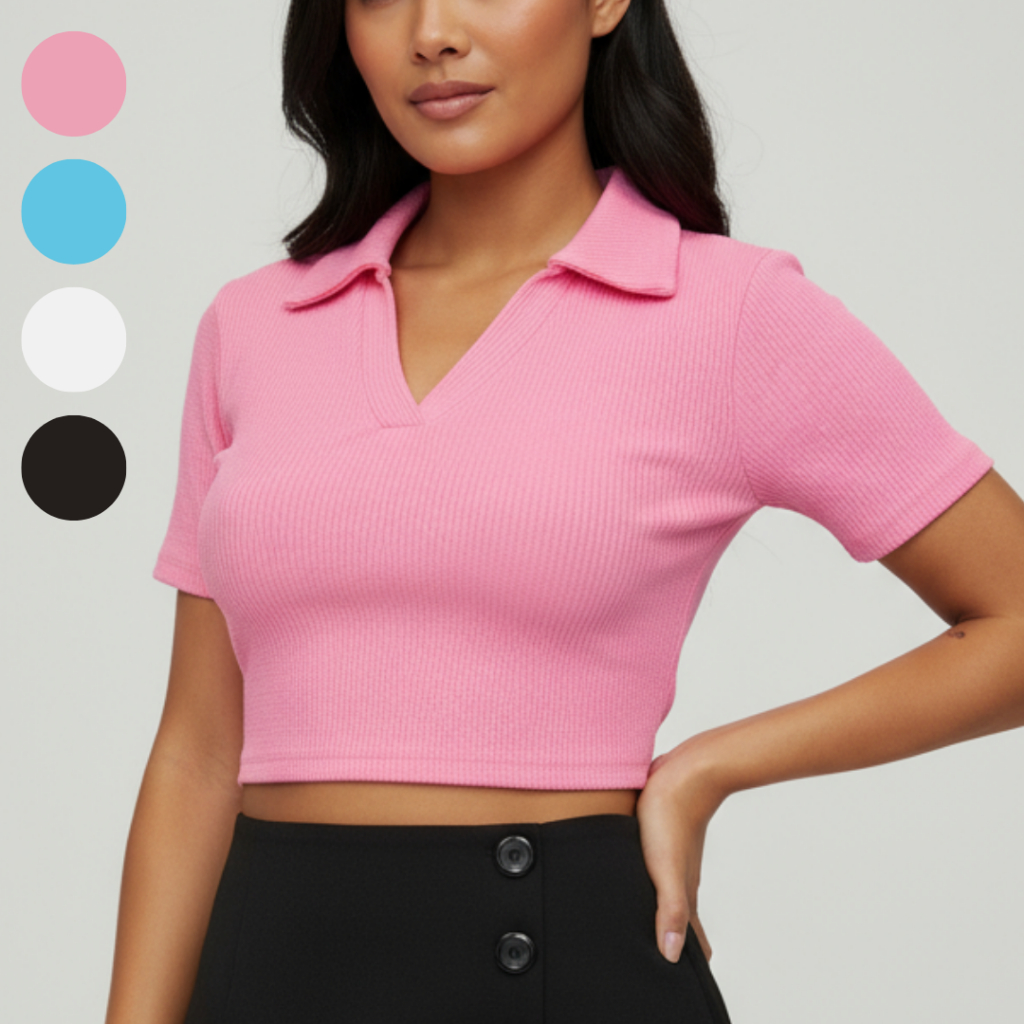 Cropped Blusa Top Feminina Estilosa Sensual em Oferta na Shopee