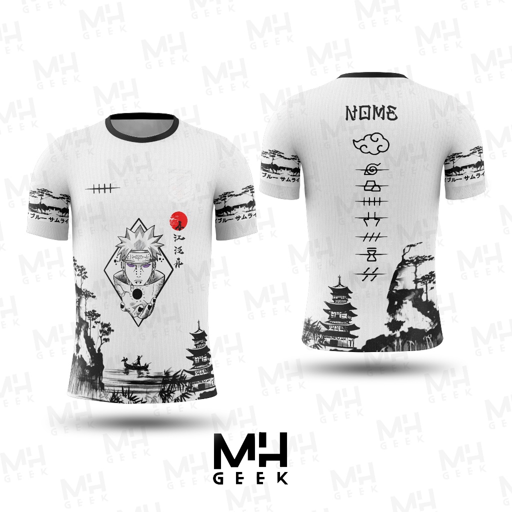 *PERSONALIZE* Camisa Camiseta Anime Pain Naruto Modelo Japão Nome Estampada Unisex Adulto Infantil em Oferta na Shopee