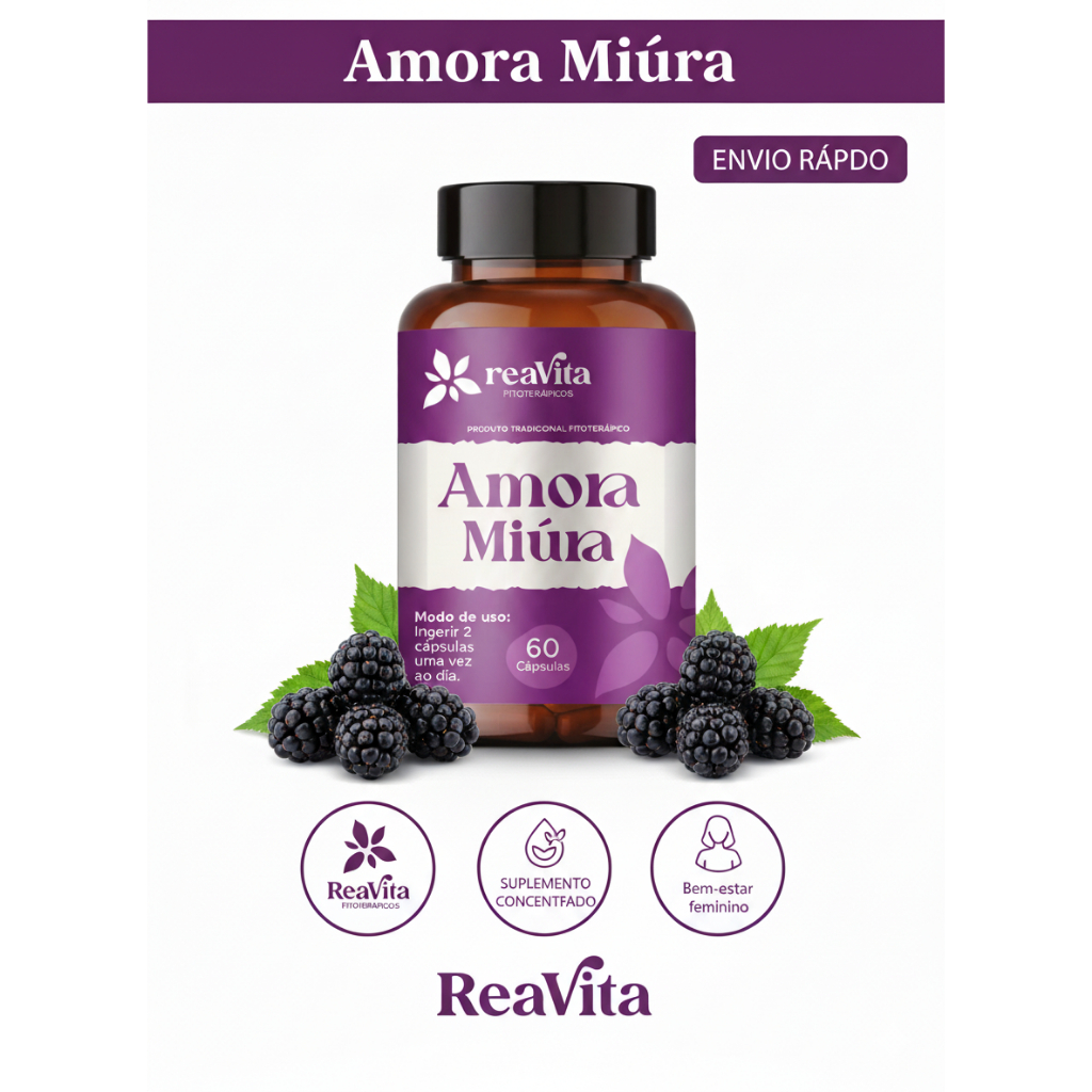 Amora Miura 100% Pura 60 Capsulas 500mg -  TPM| MEN0PAUSA| NATURAL e 0RIGINAL em Oferta na Shopee