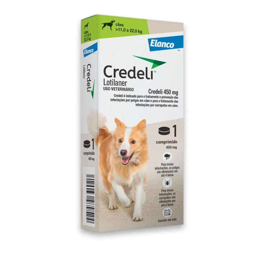 Credeli Antipulgas Cães 11 A 22 kg (450 mg) 1 Comprimido