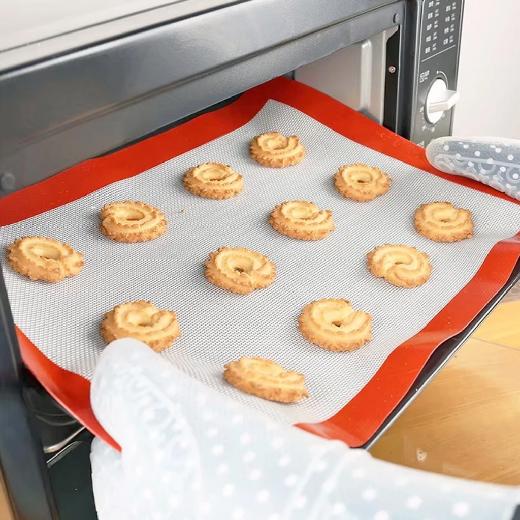 Tapete Antiaderente Culinário Para Forno 42x30CM de Silicone e Fibra de Vidro