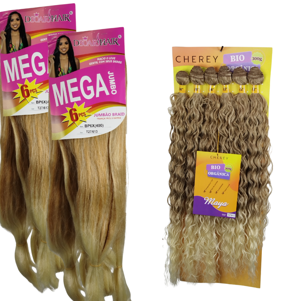 Kit Gypsy Fibra Bio Orgânico Maya  + Cabelo Jumbo P/ Tranças