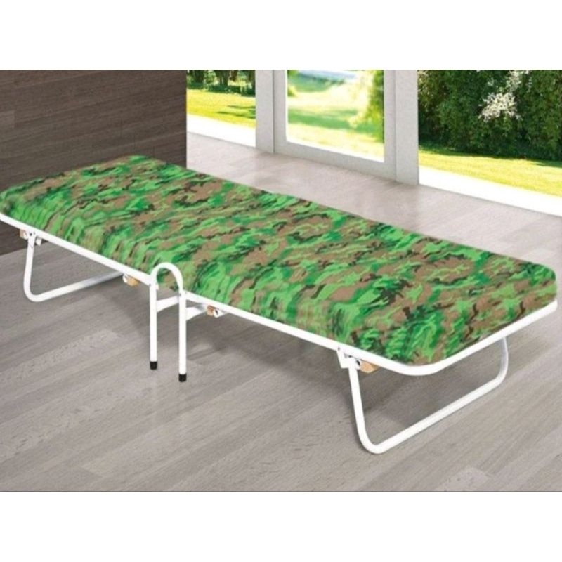 Cama Dobrável de Camping com Colchonete Espuma Portátil Reforçada Confortável Acampamento Viagem
