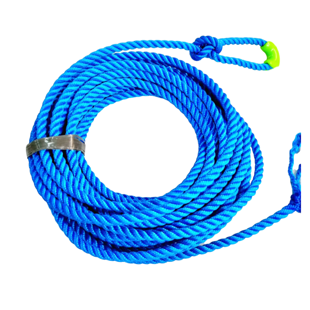 LAÇO TEAM ROPING AZUL 12MTS AMERICANO TORCIDO DE LAÇAR BOI VACA FAZENDA SITIO CAVALOS SELA