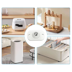 KIT 8 Rodinhas Adesiva Inox Esfera Móveis 360 Giratória Prática