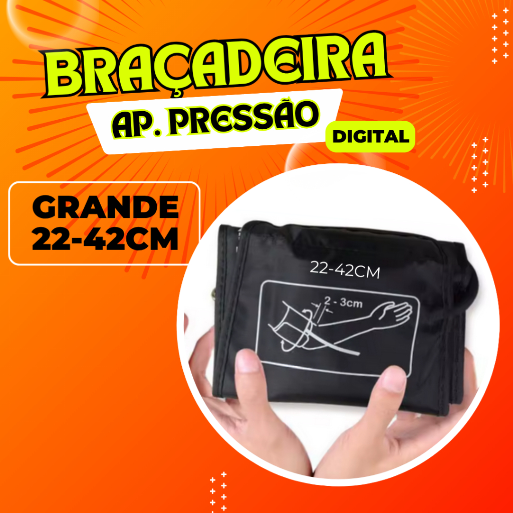Braçadeira para Aparelho de Pressão Digital de Braço - Manguito para Aparelho de Pressão Digital