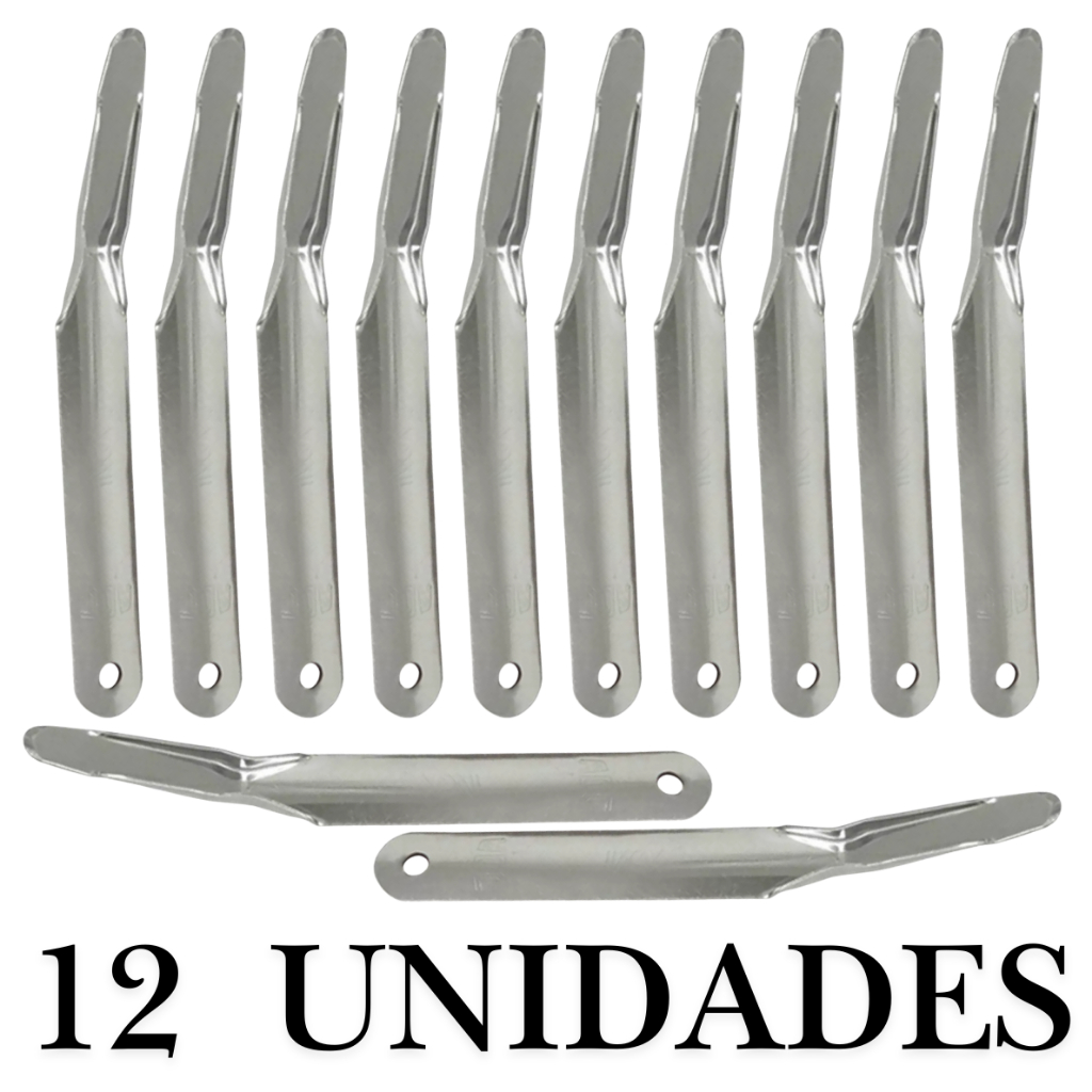 Kit 12 Extrator De Grampo Espátula Zincado: Adeus Unhas Quebradas Suas Tarefas Ficam Mais Seguras