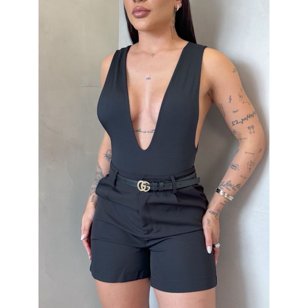 Body Preto Decote V: Onde Comprar | BuscaProdutos