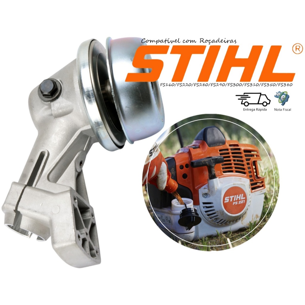 Ponteira Caixa DeTransmissão Para Roçadeira Stihl FS160 FS220 FS280 FS290 FS300 FS310 FS350 FS380