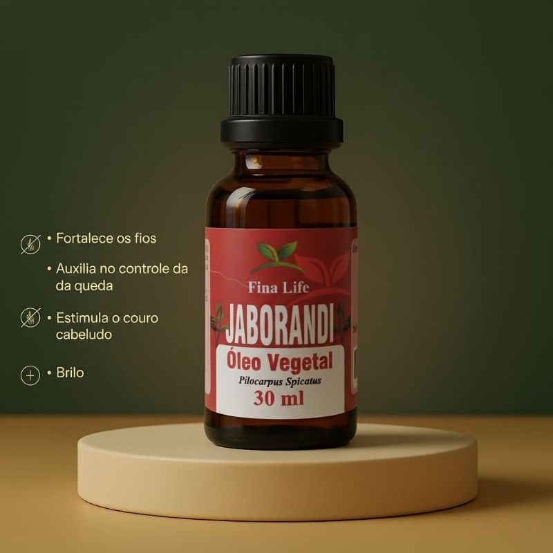 Oleo Jaborandi 30ml 100% puro fina life HIDRATAÇÃO- FORTALECIMENTO- ANTI QUEDA em Oferta na Shopee
