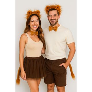 Tiara Leão Safari Luxo Pelúcia Kit C/3 Itens em Oferta na Shopee