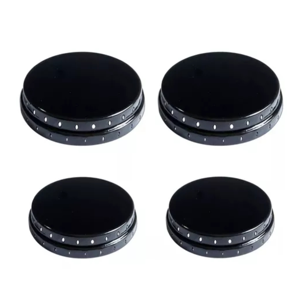 Kit Espalhadores Tampas Fogão Esmaltec Caribe Veneza 4 Bocas