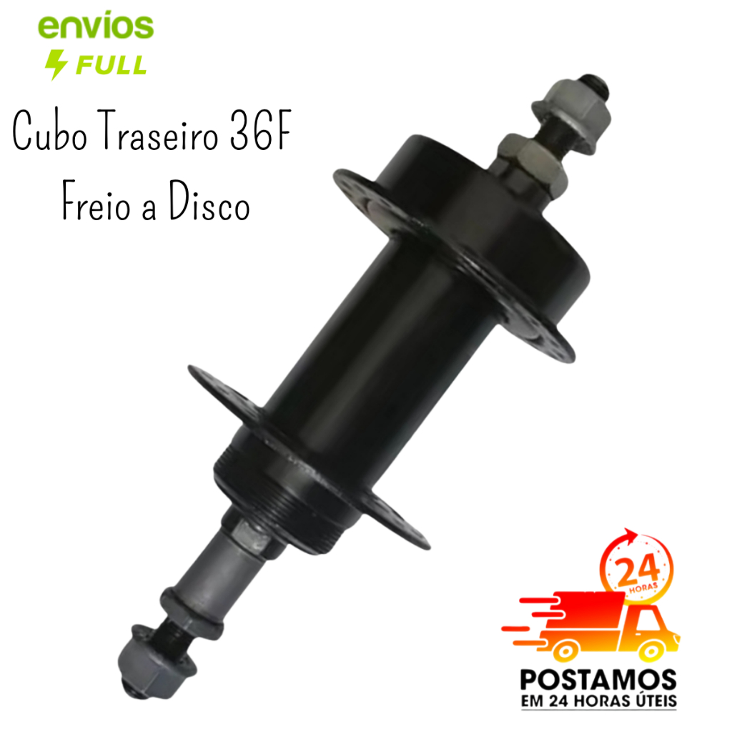 Cubo Traseiro Freio Disco Aço 36f PARA BICICLETA Com Blocagem Aperto Rapido Rosca