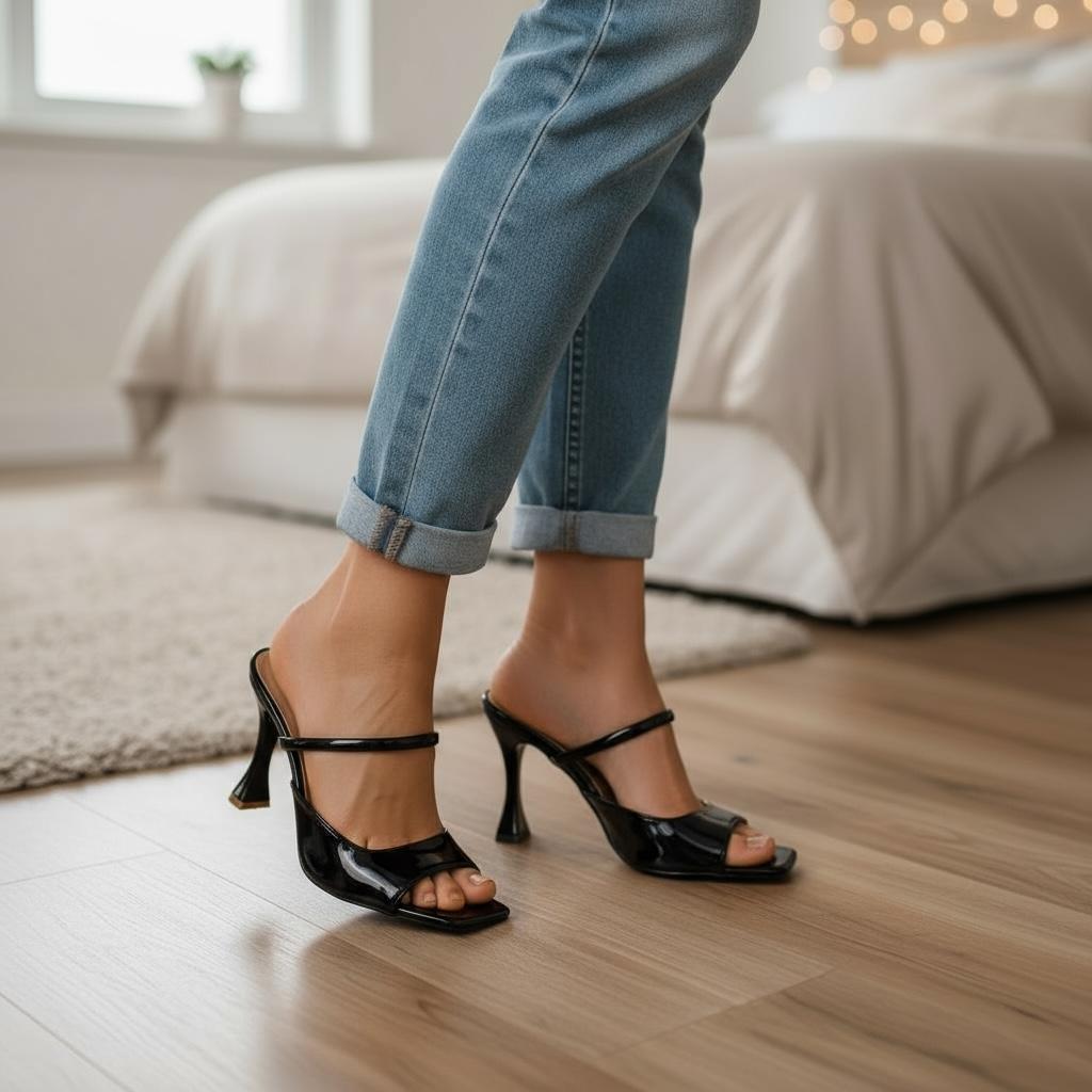 Sandália Feminina Verniz Tamanco Salto 9,5 Taça Palmilha Confortável Preto,Vermelho,Antique,Branco em Oferta na Shopee