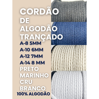 Cordão de Algodão para Moletom  Capuz  Shorts e Bermudas – Cordão Roliço para Roupa - Várias Espessuras em Oferta na Shopee