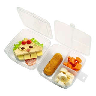 Marmita Lancheira de Plástico com 4 Divisórias Travas Keita Branca/Transparente - MP em Oferta na Shopee